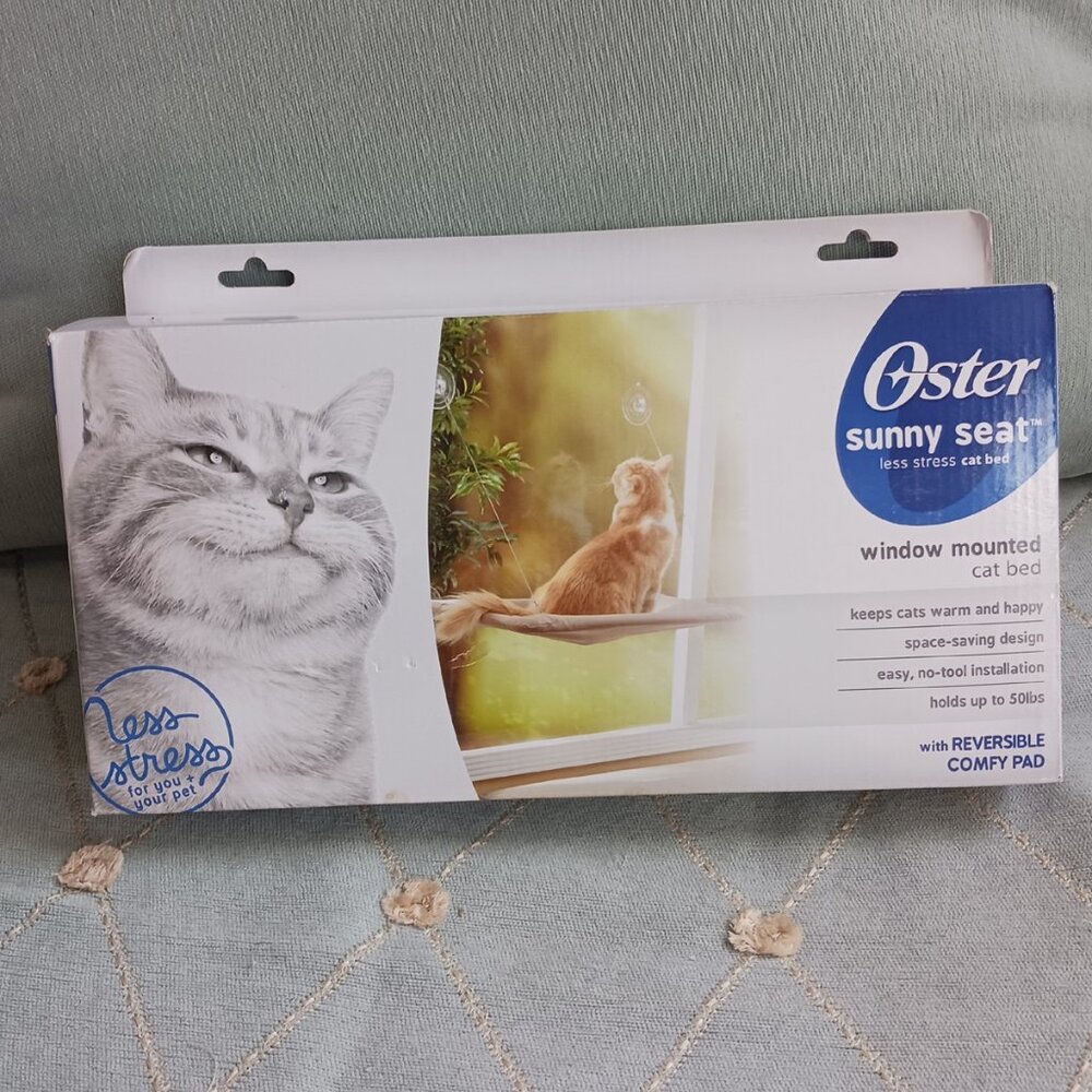 NEW Oster Sunny Seat Window Mount Cat Bed Hammock  Perch